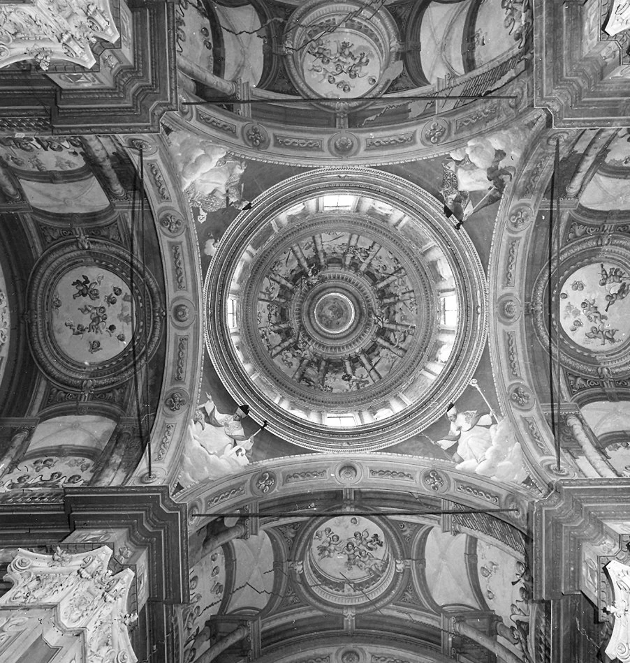 Quadratura architettonica con angeli e santi - Chiesa dell'Epifania, Parma